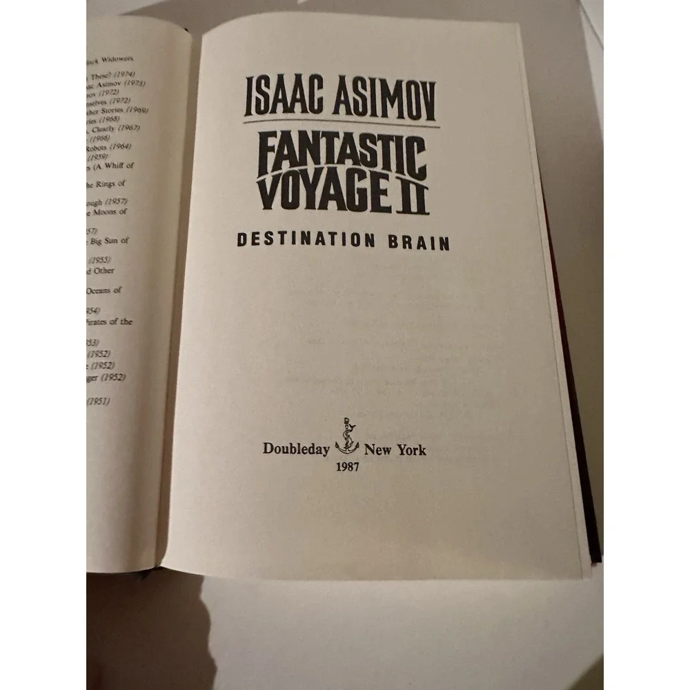 Isaac Asimov Fantastic Voyage II Destination Brain Hardback First Edition 1987